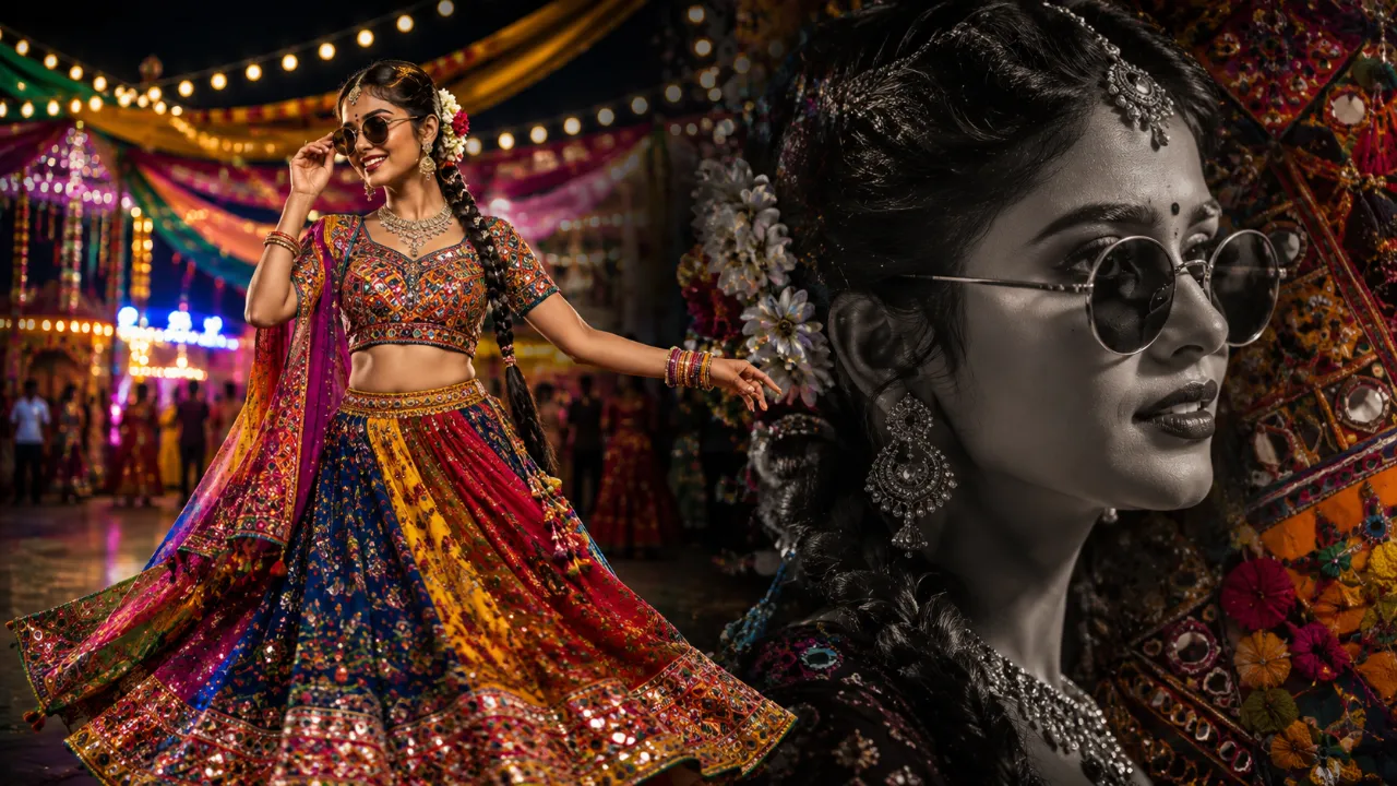 Navratri Garba Dual Portrait