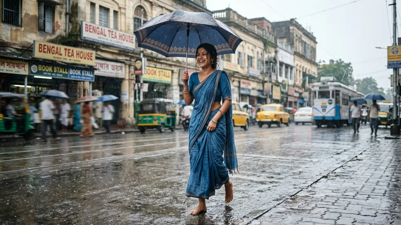 Rainy Kolkata Street Photoshoot