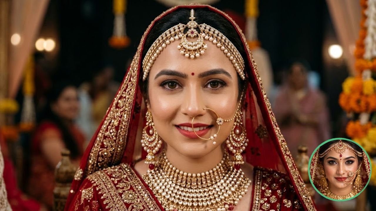Close-Up Indian Bridal Portrait